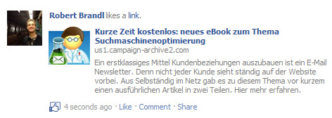 facebook like newsletter