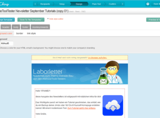 Mailchimp editor