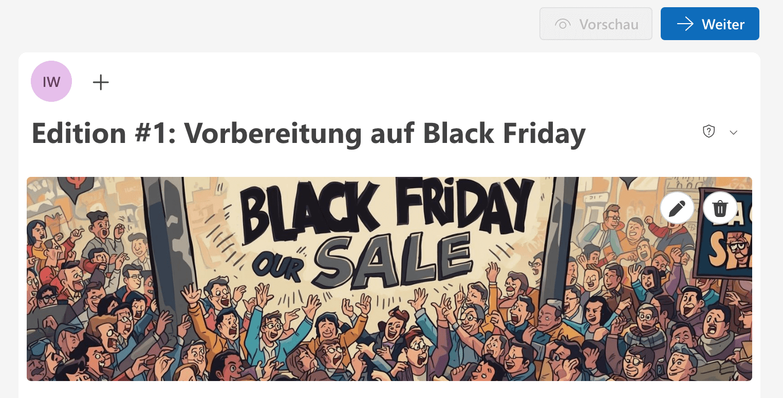 beispielhafter newsletter mit bezug auf black friday