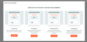 Formulare und Landingpage erstellen