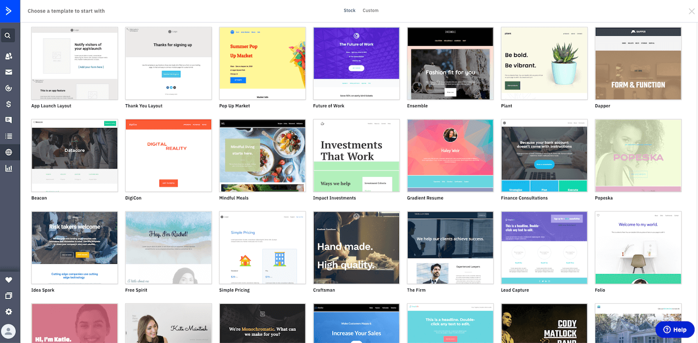 activecampaign landing page templates