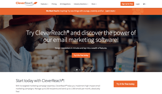 CleverReach free email marketing service