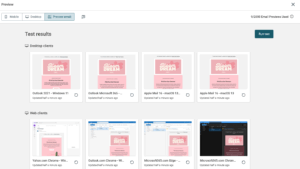 mailjet email preview results