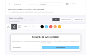 Mailjet form editor