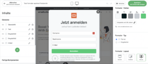 rapidmail anmeldeformular