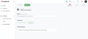 rapidmail automation autoresponder