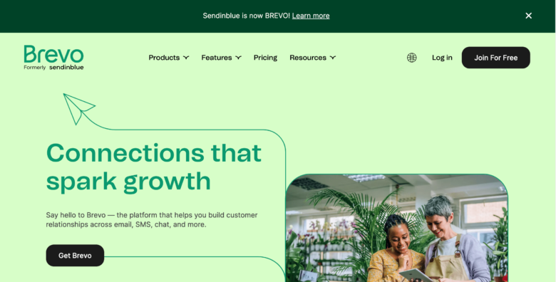 brevo home page