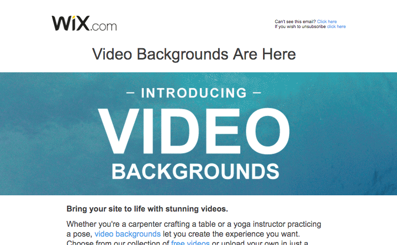 Wix video