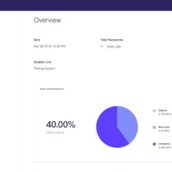Benchmark email report