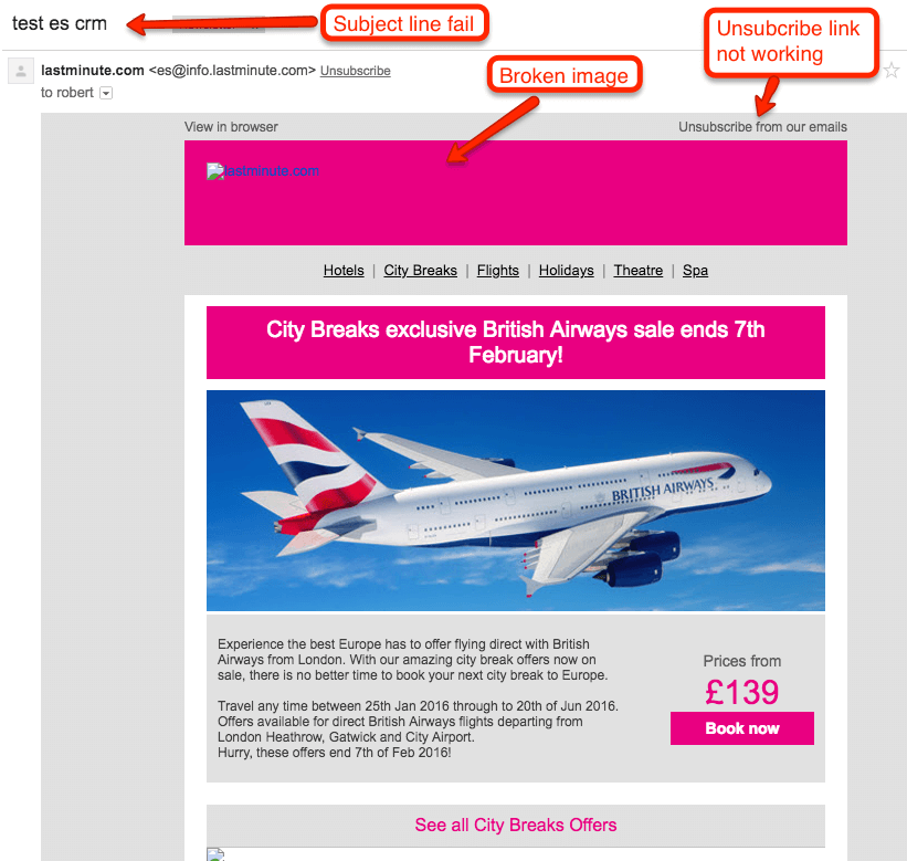 email marketing mistakes