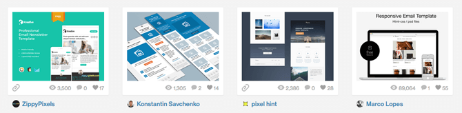 dribbble newsletter templates