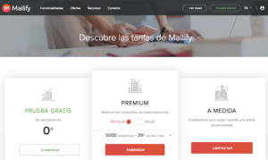 Los precios de Mailify