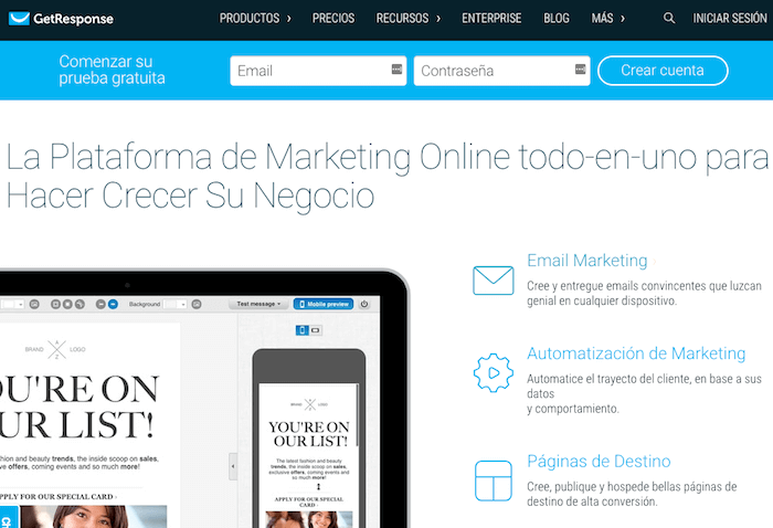 GetResponse alternativa a MailChimp