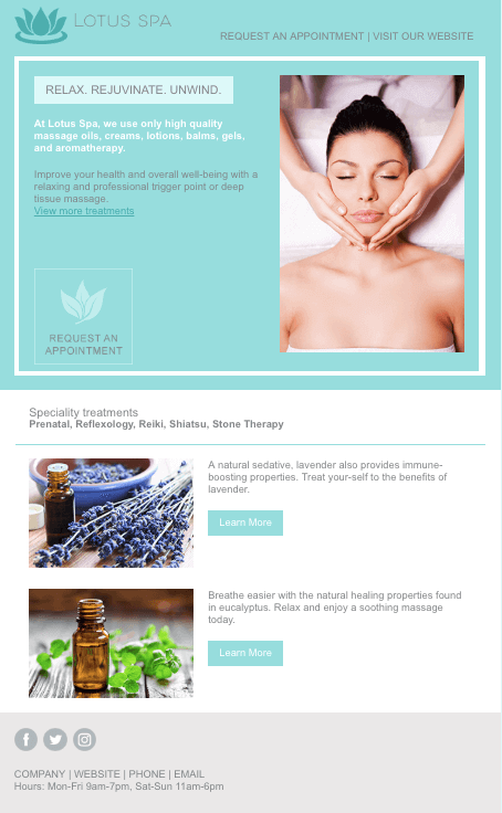 constant contact spa template