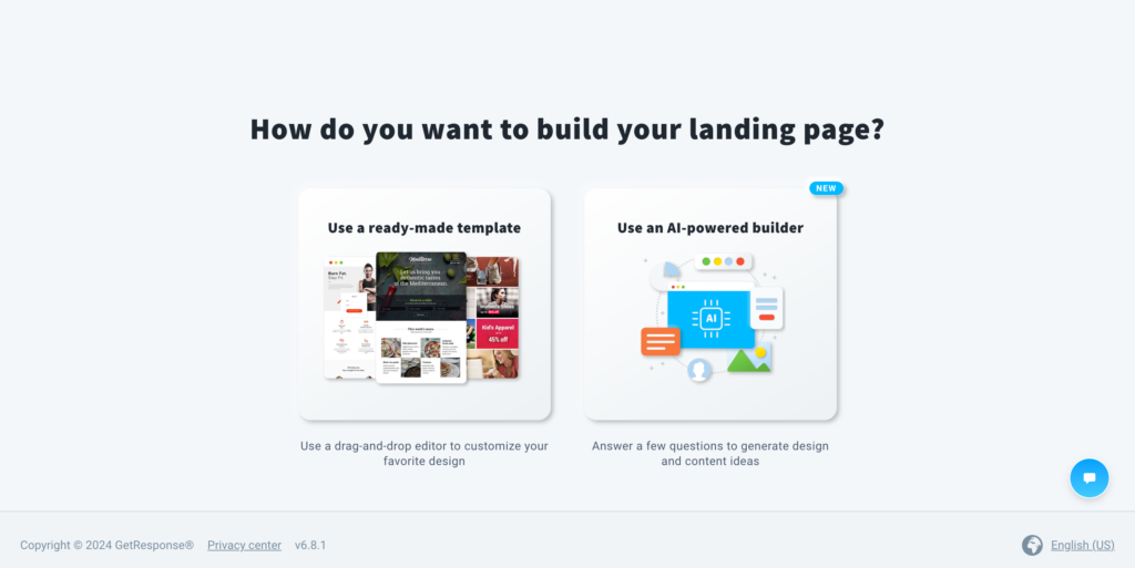 getresponse landingpage