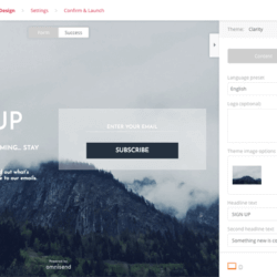 Omnisend free landing page