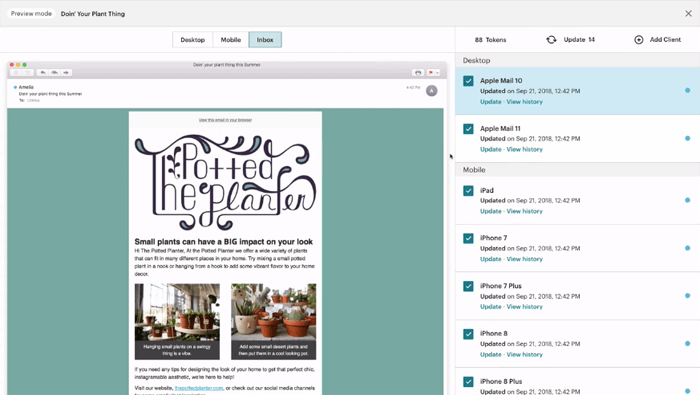 Mailchimp Inbox Preview