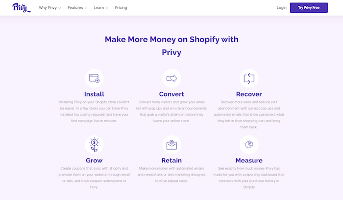 privy for shopify