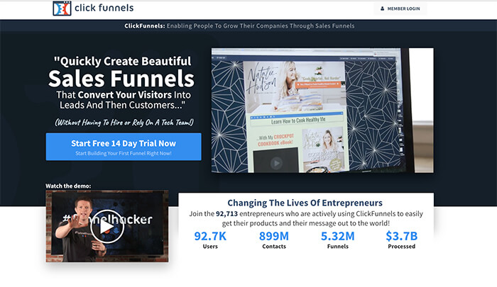 Sales funnel software: Clickfunnels