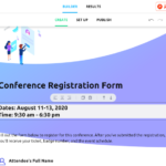 AidaForm registration form