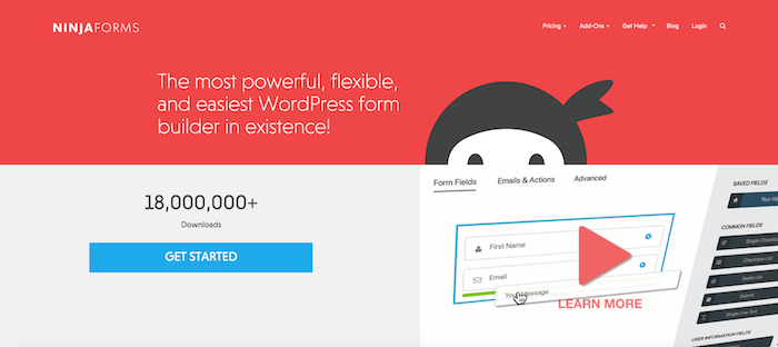 Ninja Forms - Form builder plugin for WordPress