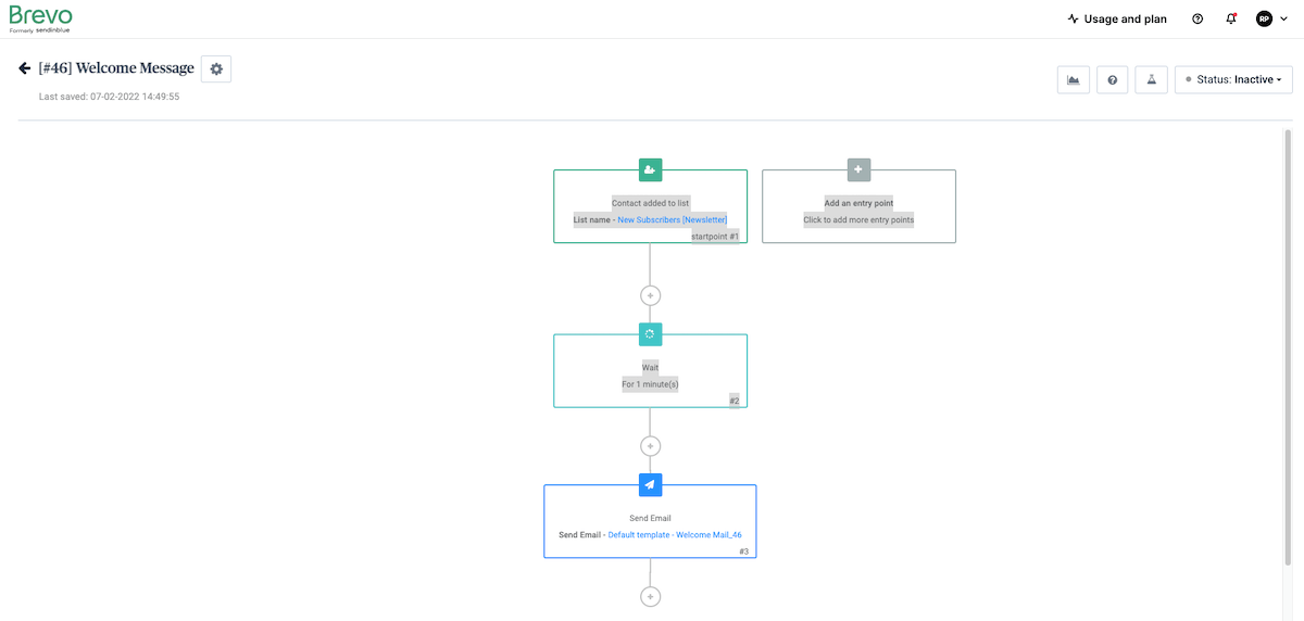 brevo automation workflow