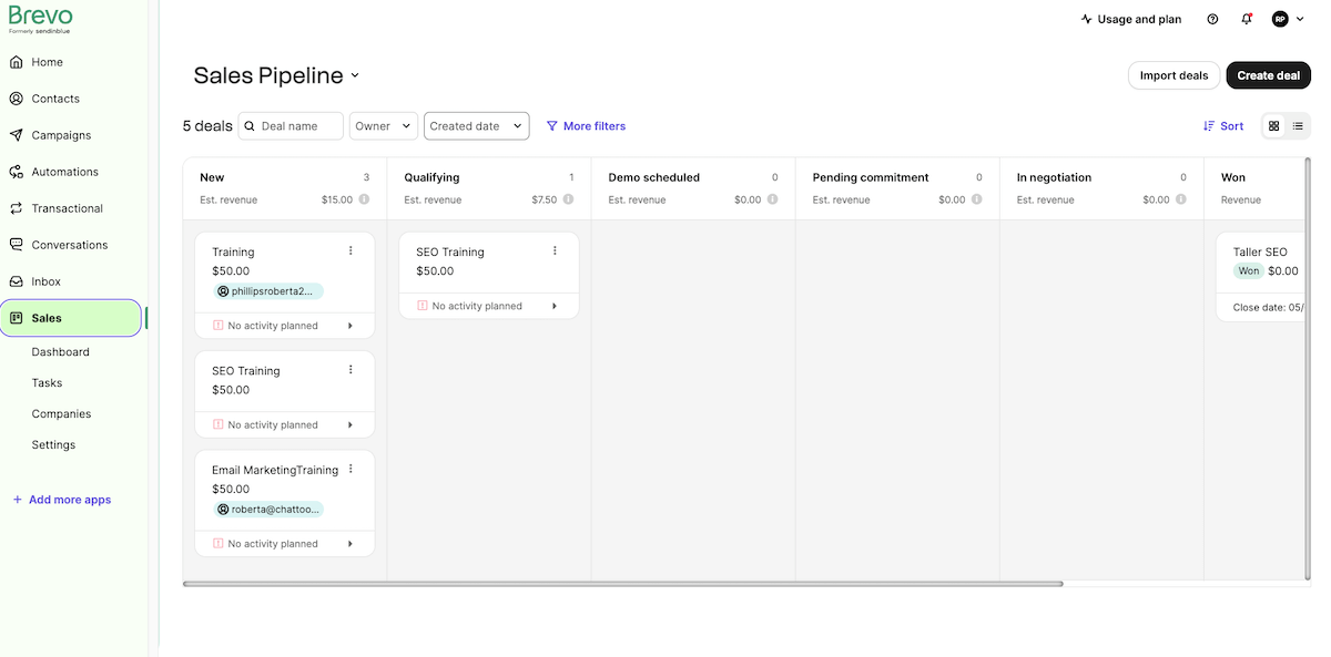 brevo sales pipeline