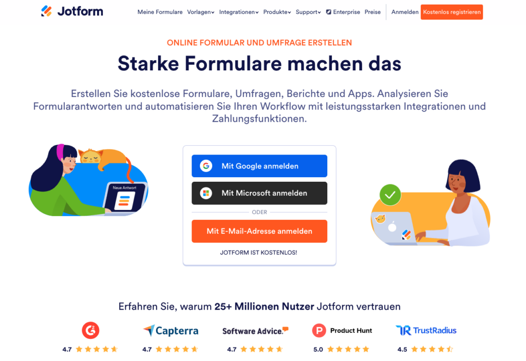 jotform homepage