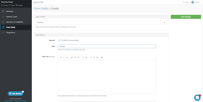 appointlet custom fields