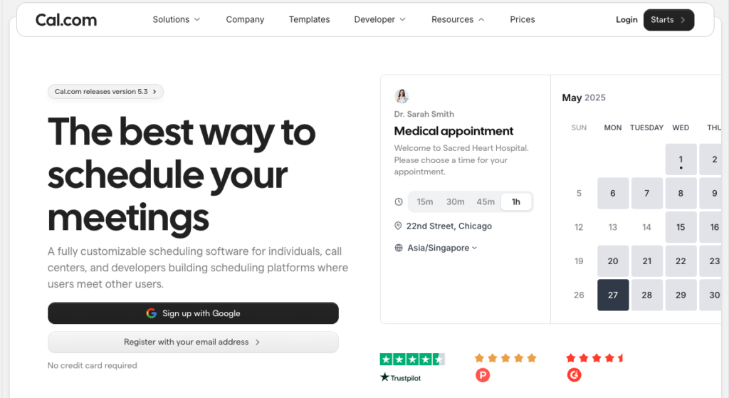 cal.com scheduling app