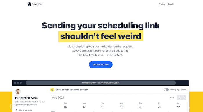 savvycal scheduling tool