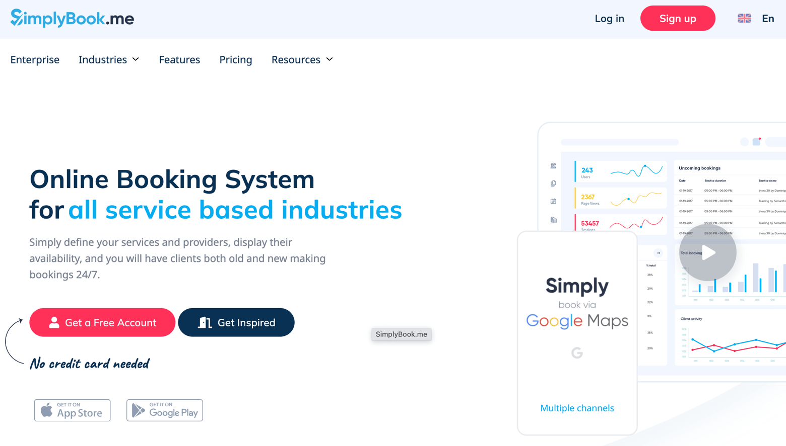 SimplyBook.me website