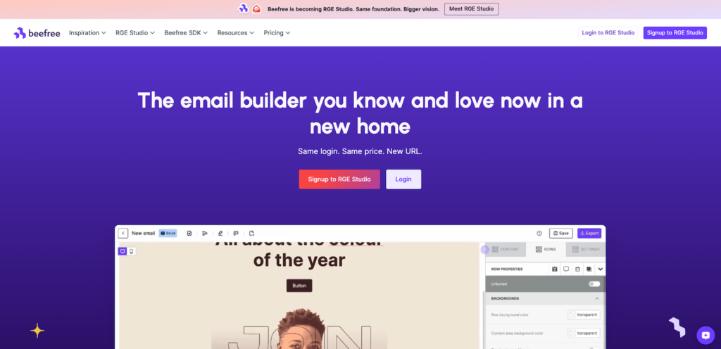 beefree homepage