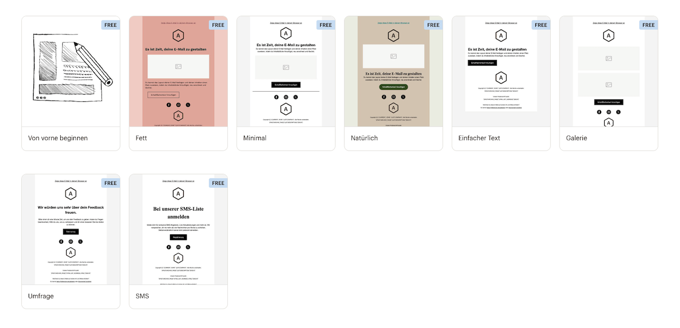 mailchimp free templates