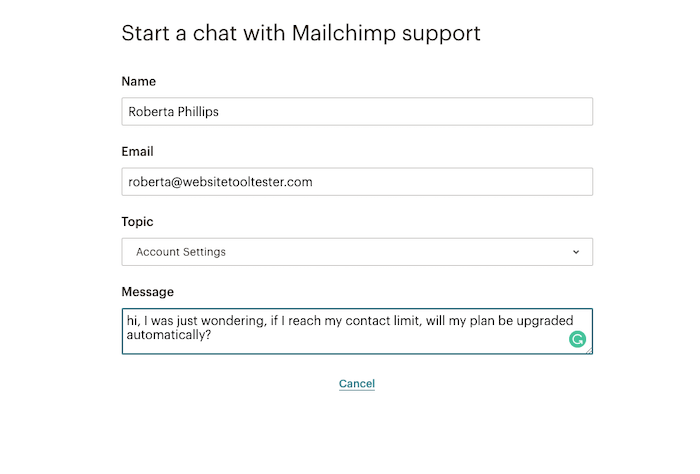 mailchimp support