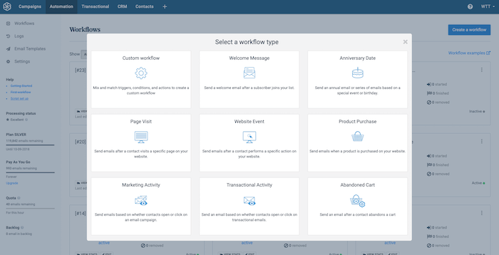 sendinblue automation templates