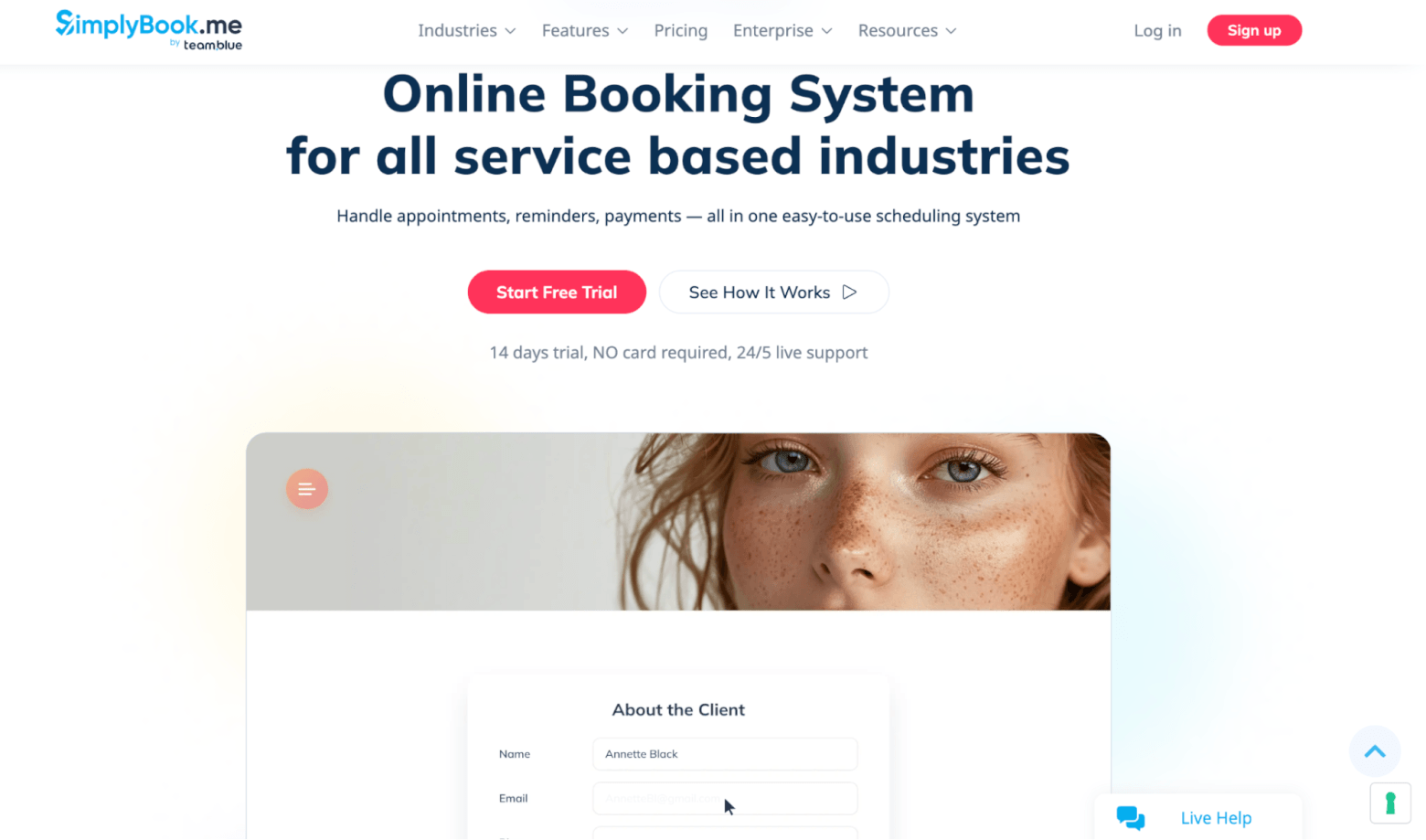simplybookme homepage