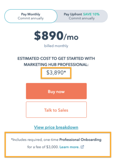 hubspot hidden costs