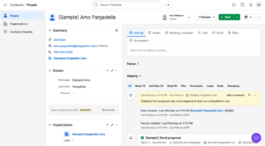 pipedrive contact profile