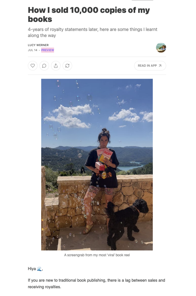Lucy Werner newsletter example