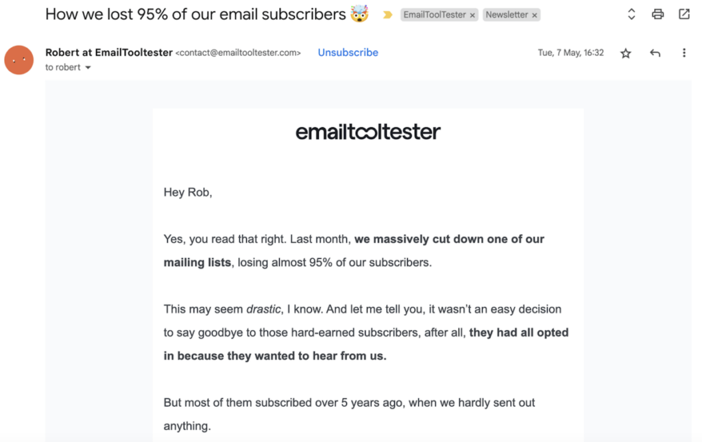 emailtooltester newsletter
