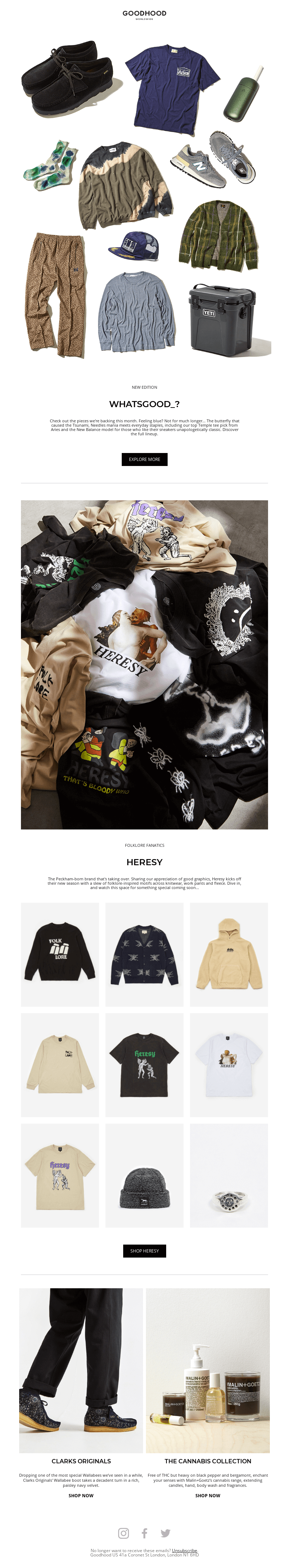 goodhood exemple de newsletter 