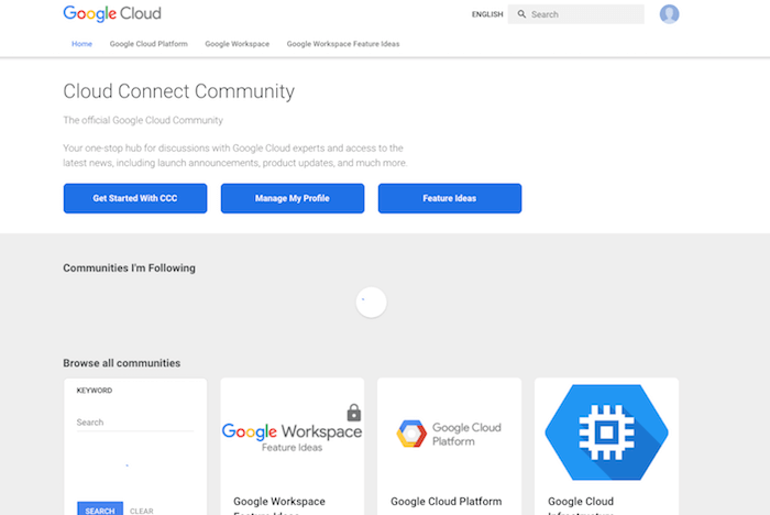 google cloud connect community