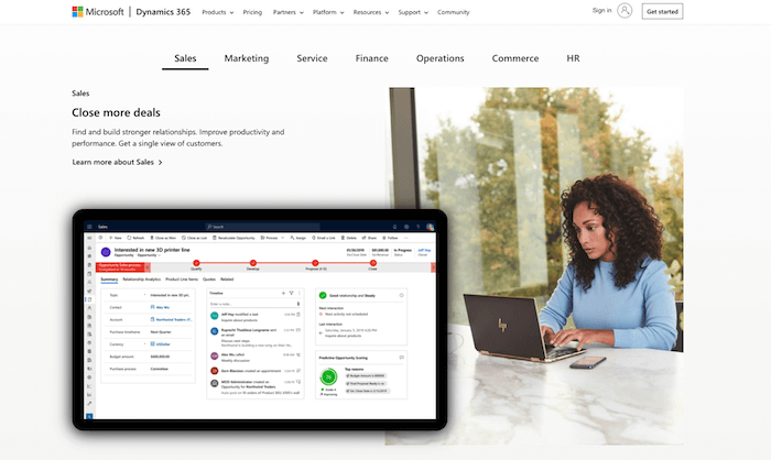 microsoft dynamics 365 sales