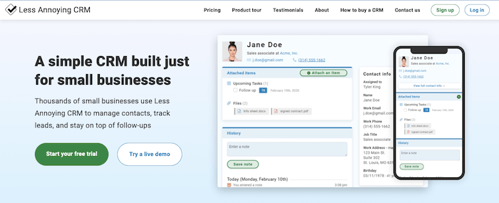 less annoying crm