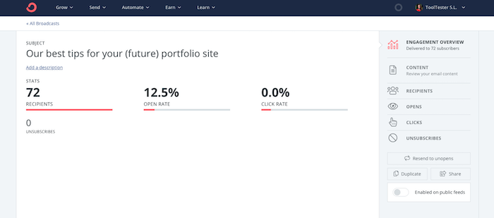 convertkit reports