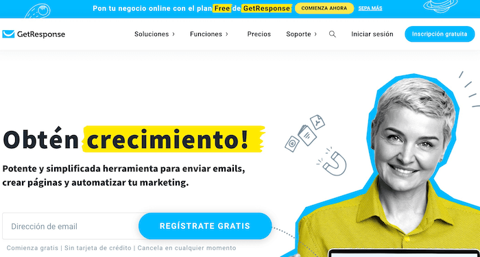 GetResponse programa para enviar emails masivos