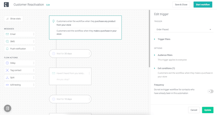 Omnisend automation workflows