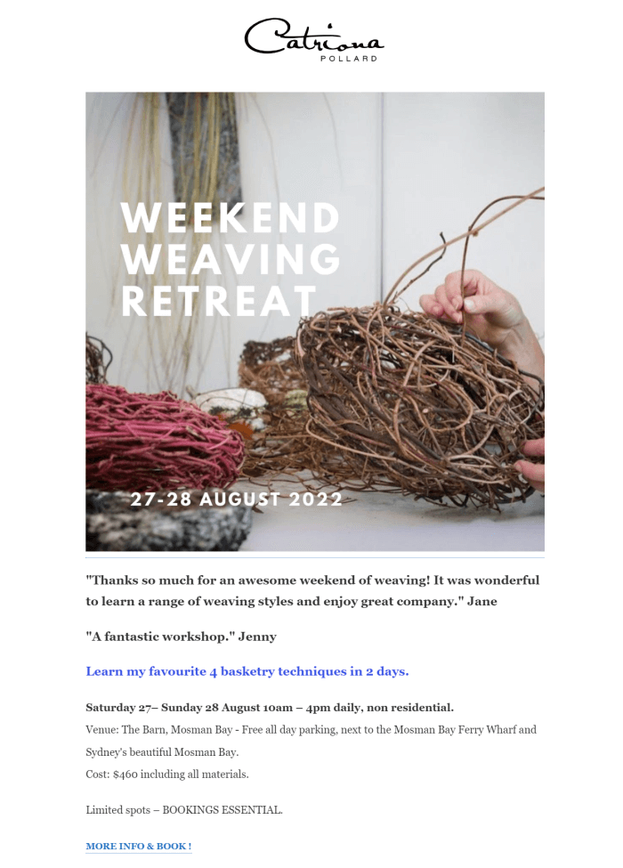 School of Basketry Art newsletter