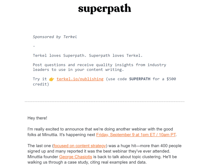 Superpath newsletter